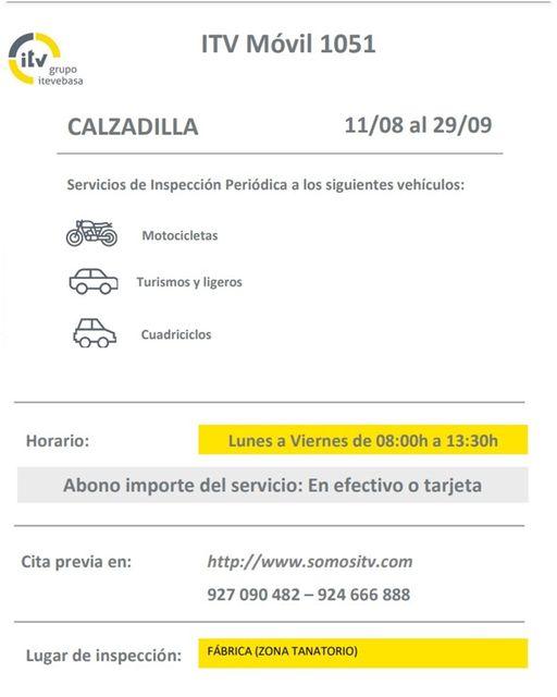 Imagen ITV en CALZADILLA