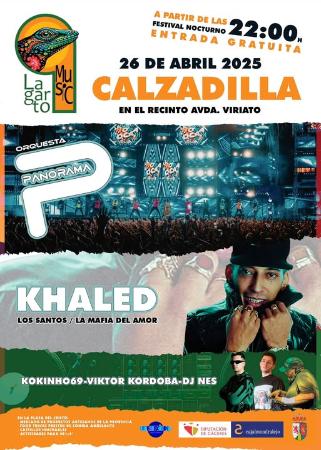 Imagen CARTEL ACTUACIONES NOCHE LAGARTO MUSIC 2025.
