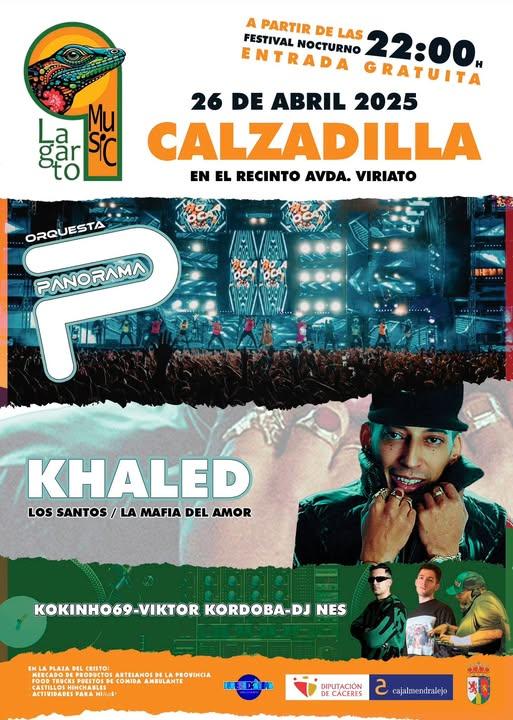 Imagen CARTEL ACTUACIONES NOCHE LAGARTO MUSIC 2025.