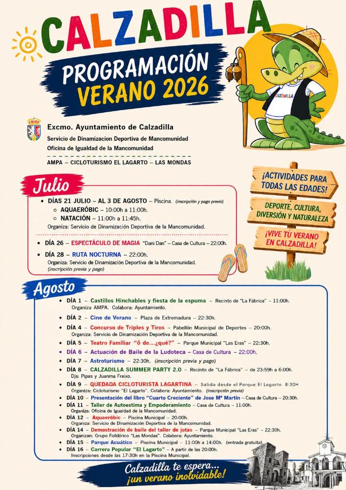 Imagen CALZADILLA PROGRAMACIÓN VERANO 2026